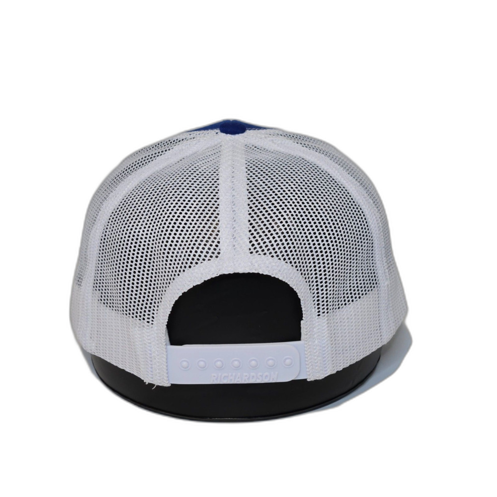 H. Carr Trucker Snapback Hat | Richardson Style 112 | Royal Blue White - Picture 2 of 10